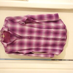 Women's Purple Plaid Shirt